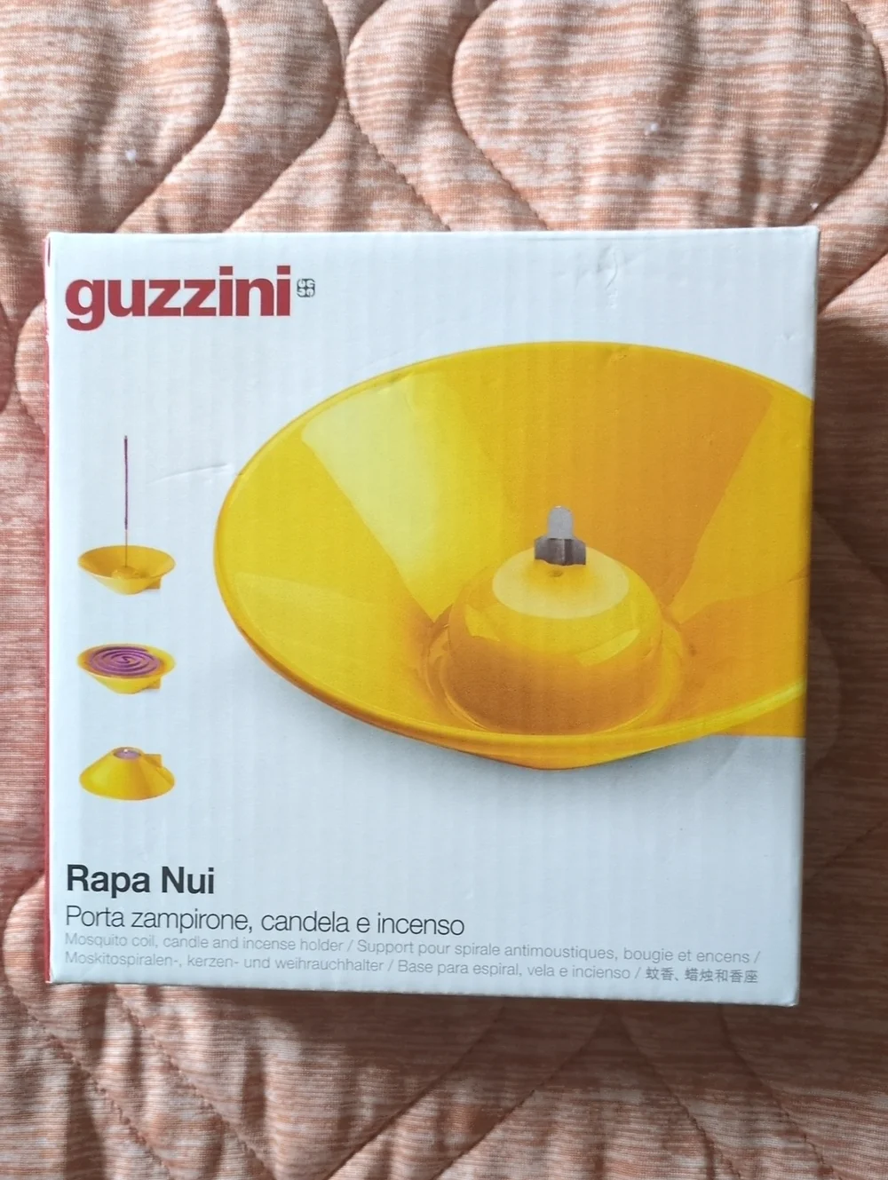 Guzzini Rapa Nui Coral Mosquito Coil, Candle & Incense Holder